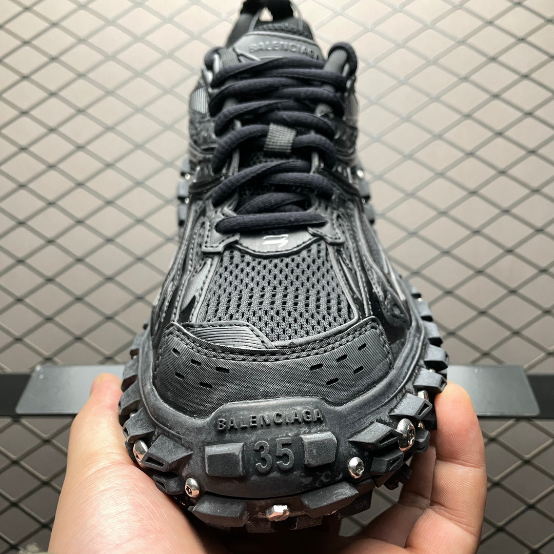 BALENCIAGA Bouncer (Defender) Screw Sneaker With Piercings"Black"