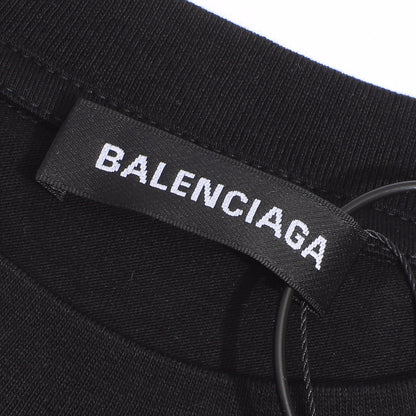 Balenciaga Crew Alphabet Printing Short Sleeve Black