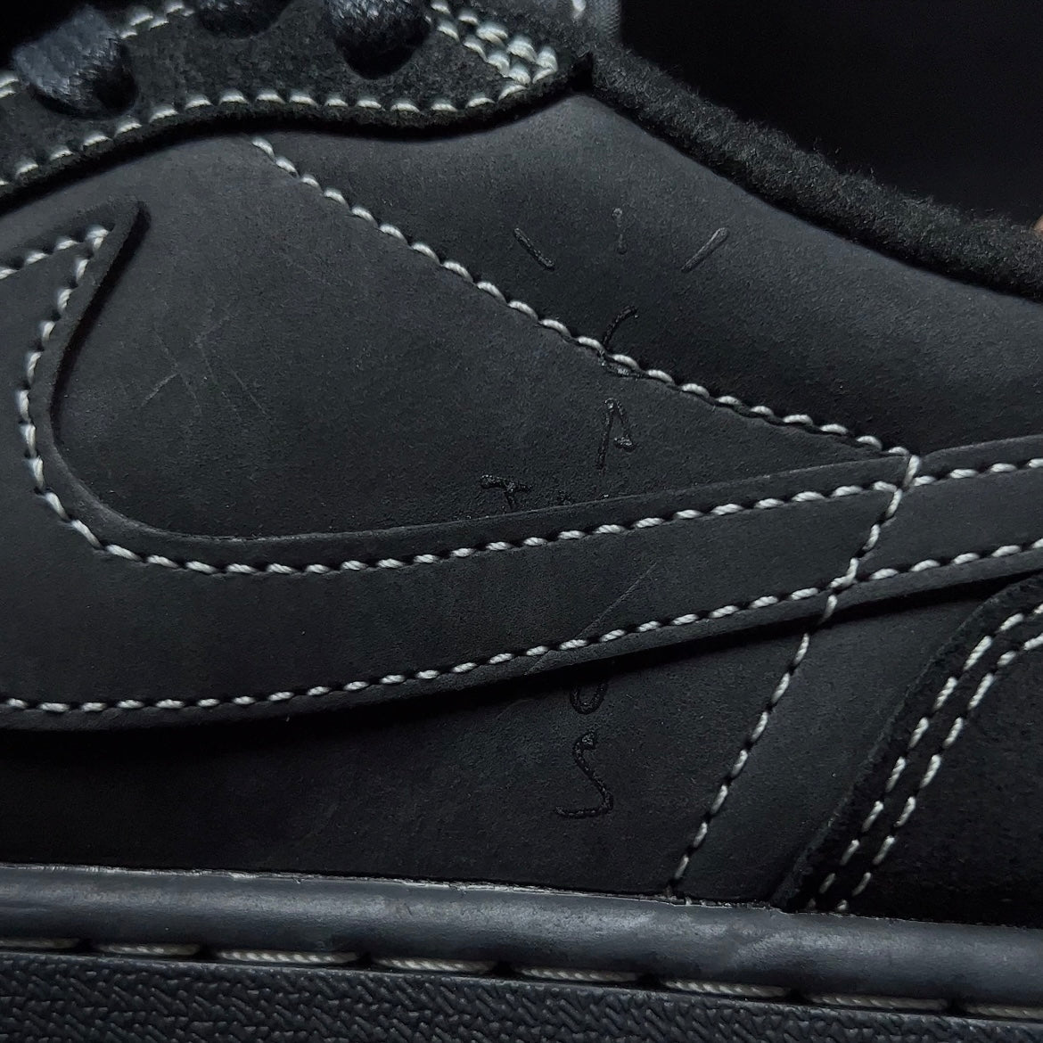 【LJR】Travis Scott × Nike Air Jordan 1 Low OG SP "Black Phantom"LJR
