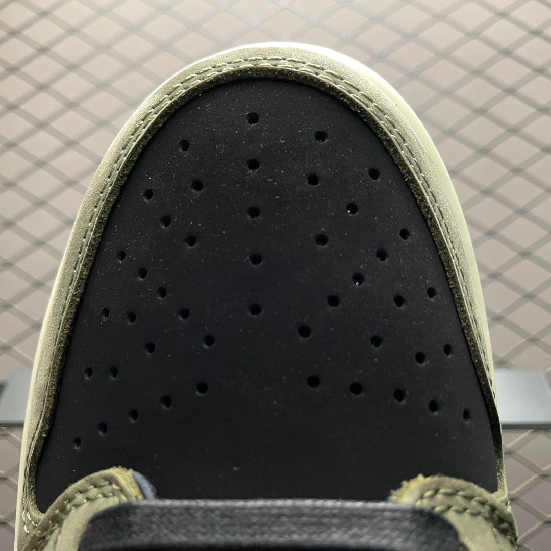 Travis Scott × Nike Air Jordan 1 Low "Black/Olive"