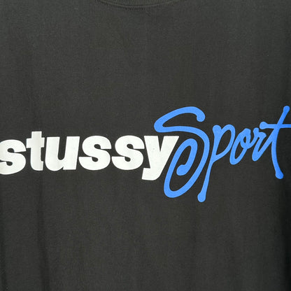Stussy Sport Script Tee - BLACK  スポーツ スクリプト T シャツ-BLACK