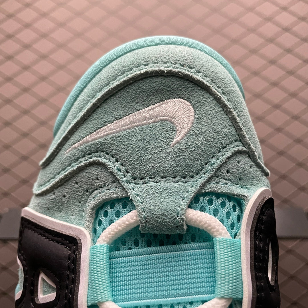 NIKE AIR MORE UPTEMPO GS "LIGHT AQUA / BLACK / WHITE"