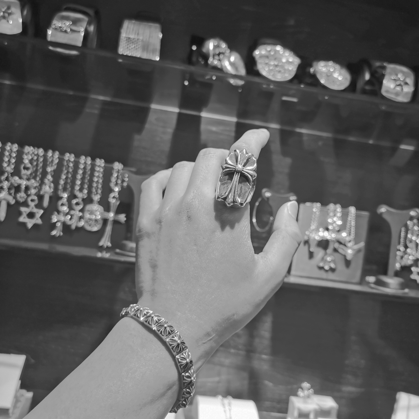 Chrome Heart Cross Monument Ring Men's Ring
