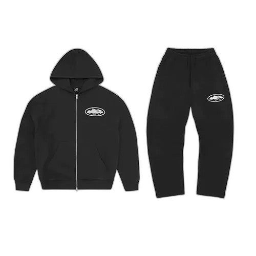 Cortez print zip-up hoodie and sweatpants
