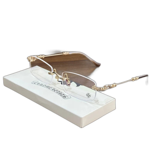 CHROME HEARTS Pills III Gold Plated Brown Bone Plastic