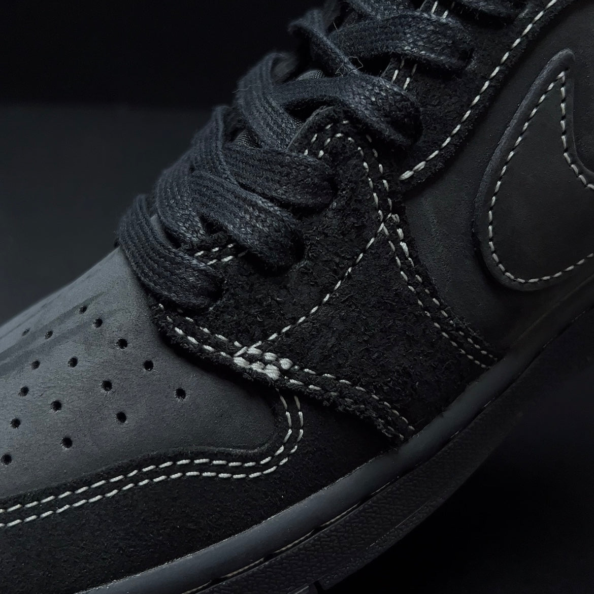 【LJR】Travis Scott × Nike Air Jordan 1 Low OG SP "Black Phantom"LJR