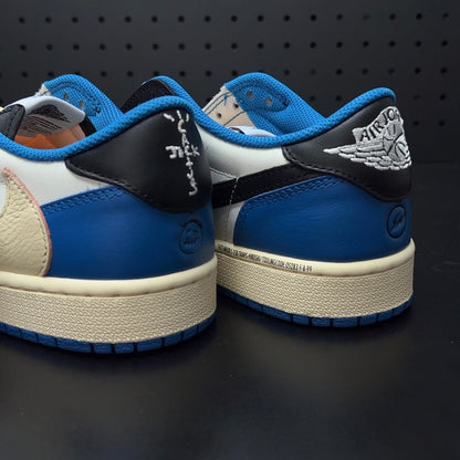 【LJR】Travis Scott × Fragment × Nike Air Jordan 1 Low OG SP "Military Blue"LJR