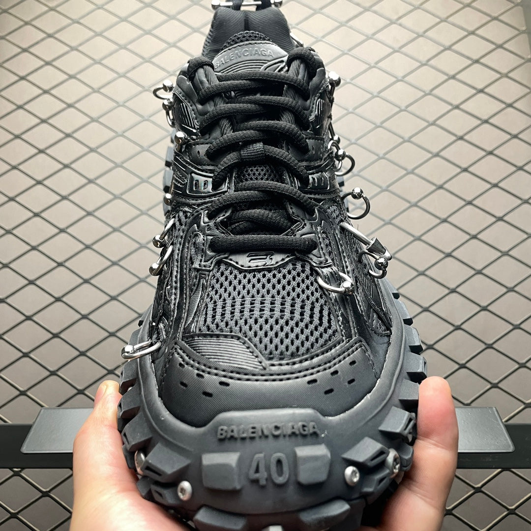 BALENCIAGA Bouncer (Defender) Screw Sneaker With Piercings"Black"