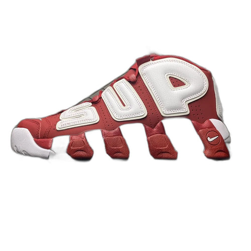 シュプリーム バスケットボールシューズ/Supreme × Nike Air More Uptempo "White/Red"