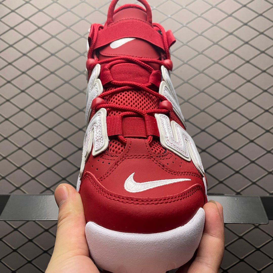 シュプリーム バスケットボールシューズ/Supreme × Nike Air More Uptempo "White/Red"