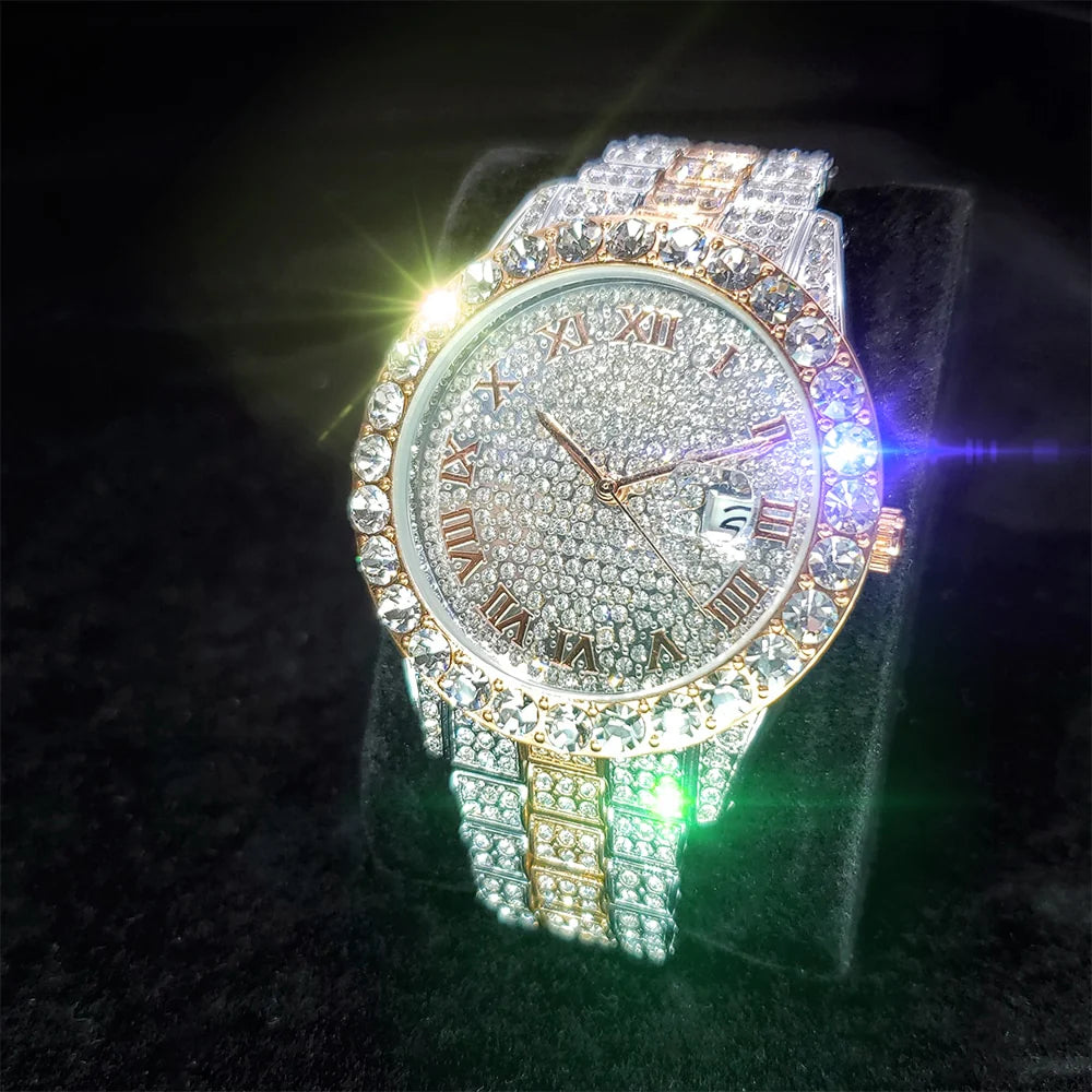 ICEY ローマ数字 ダイヤモンドウォッチ -