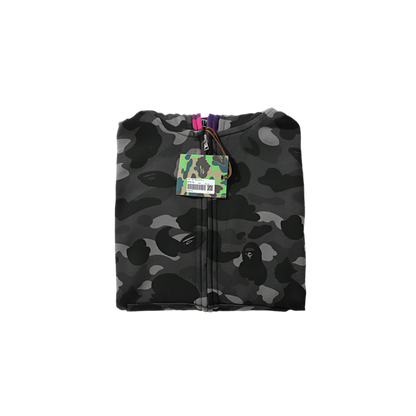 A Bathing Ape Color Camo Tiger Shark Full Zip Double Hoodie