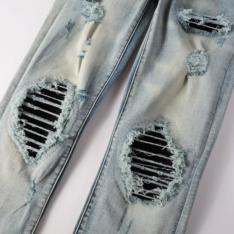 Leather Patches Denim