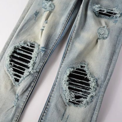 Leather Patches Denim