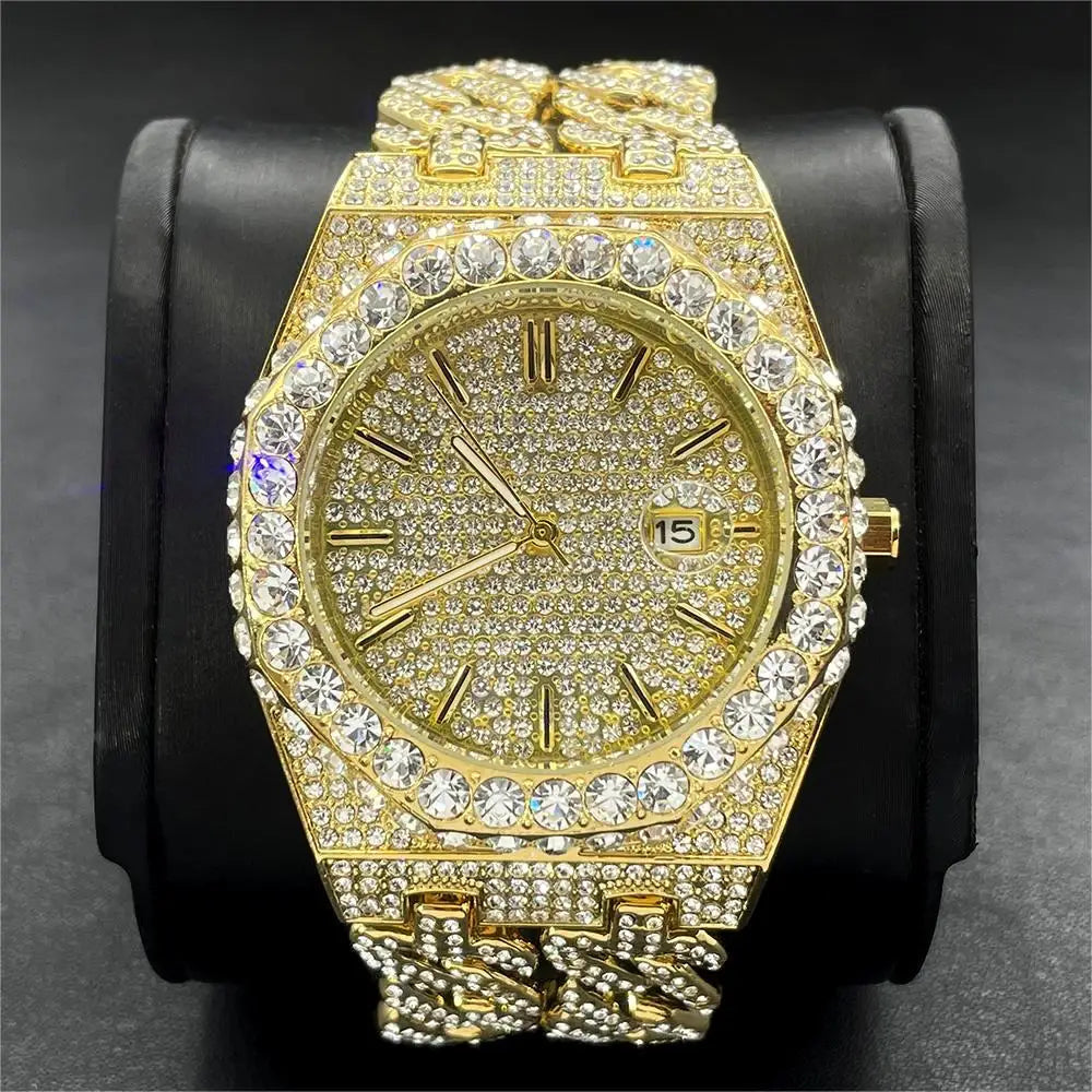 ICEY ローマ数字 ダイヤモンドウォッチ - 2トーン ゴールド