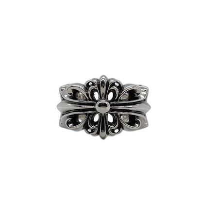 CHROME HEARTS クロムハーツ ダブルフローラルクロスリング