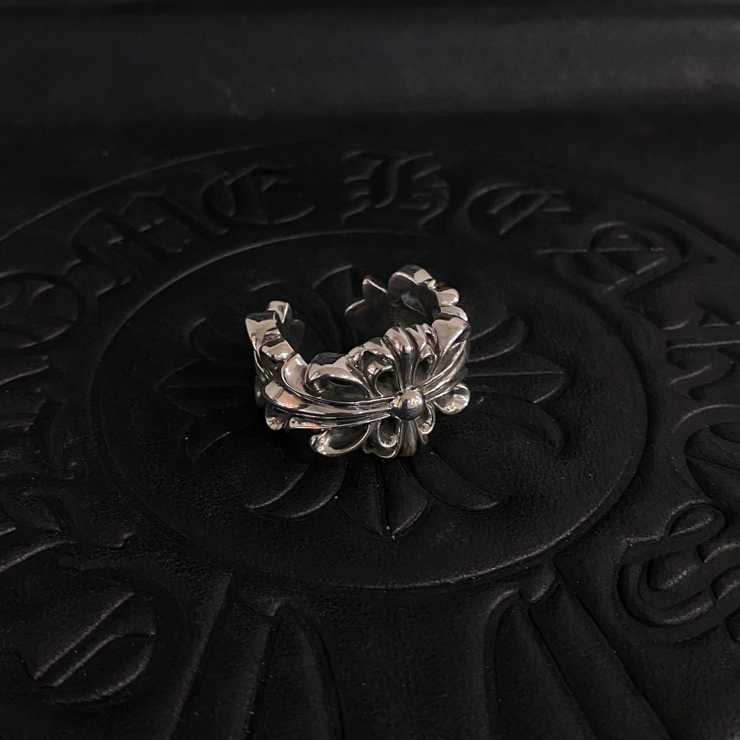 CHROME HEARTS クロムハーツ ダブルフローラルクロスリング