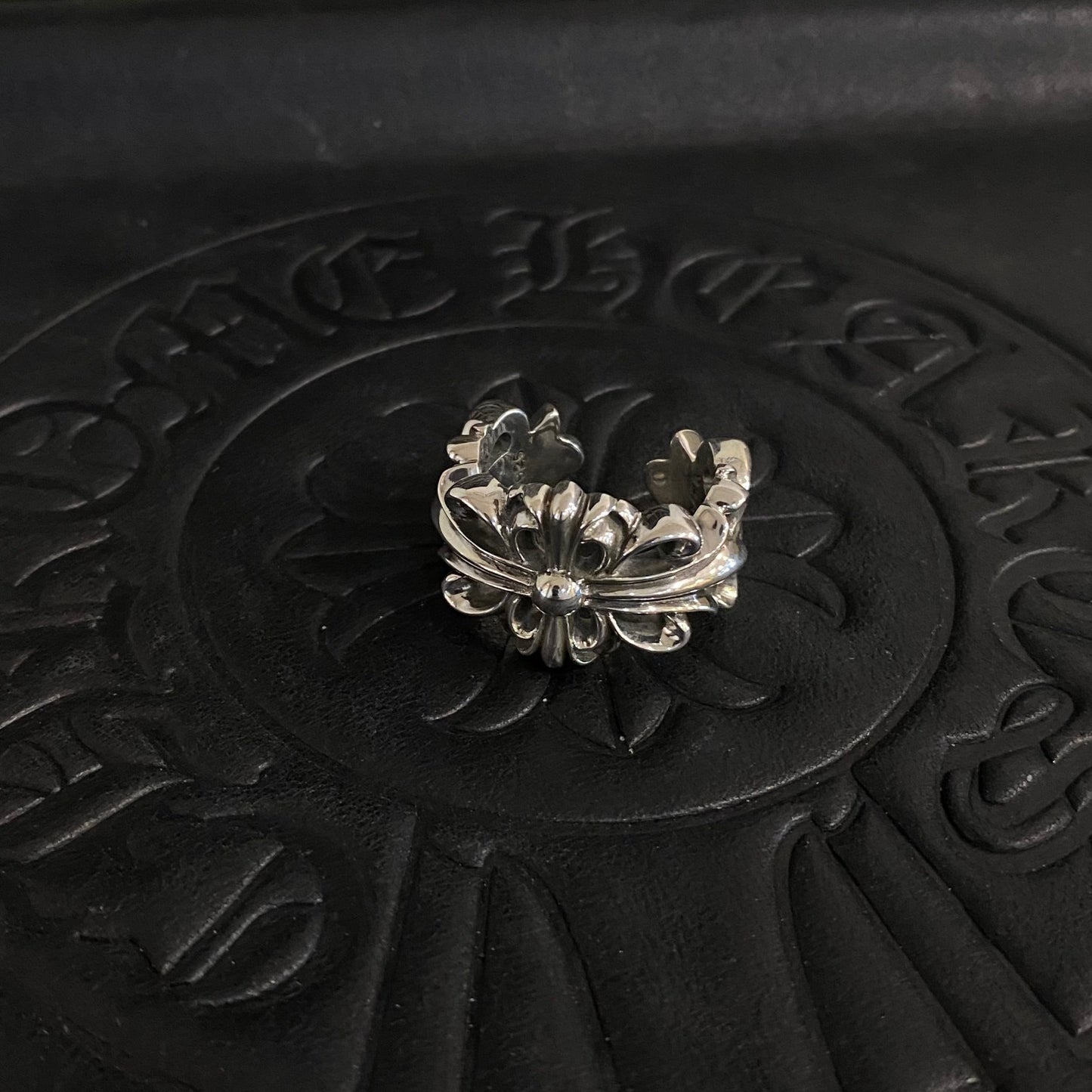 CHROME HEARTS クロムハーツ ダブルフローラルクロスリング
