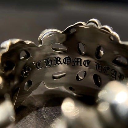 CHROME HEARTS クロムハーツ ダブルフローラルクロスリング