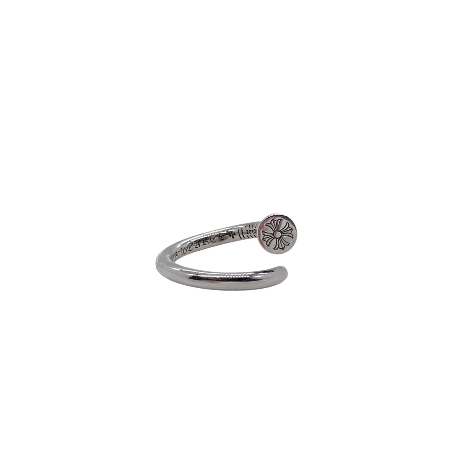 CHROME HEARTS クロムハーツフラットクロスフラワーネイルワードリング