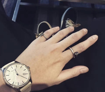 CHROME HEARTS クロムハーツフラットクロスフラワーネイルワードリング
