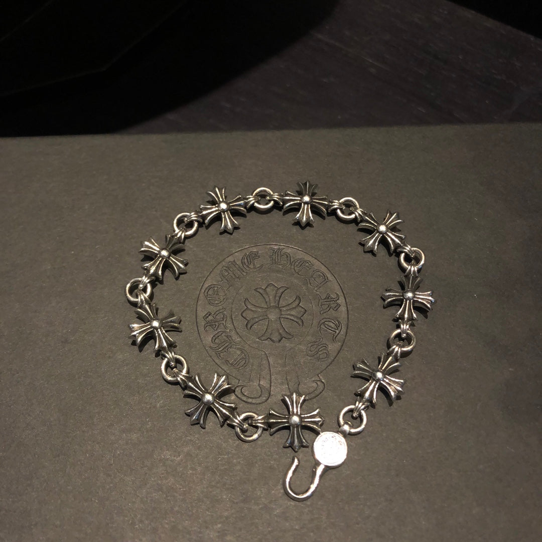 CHROME HEARTS クロムハーツ 9セクションクロスブレスレット