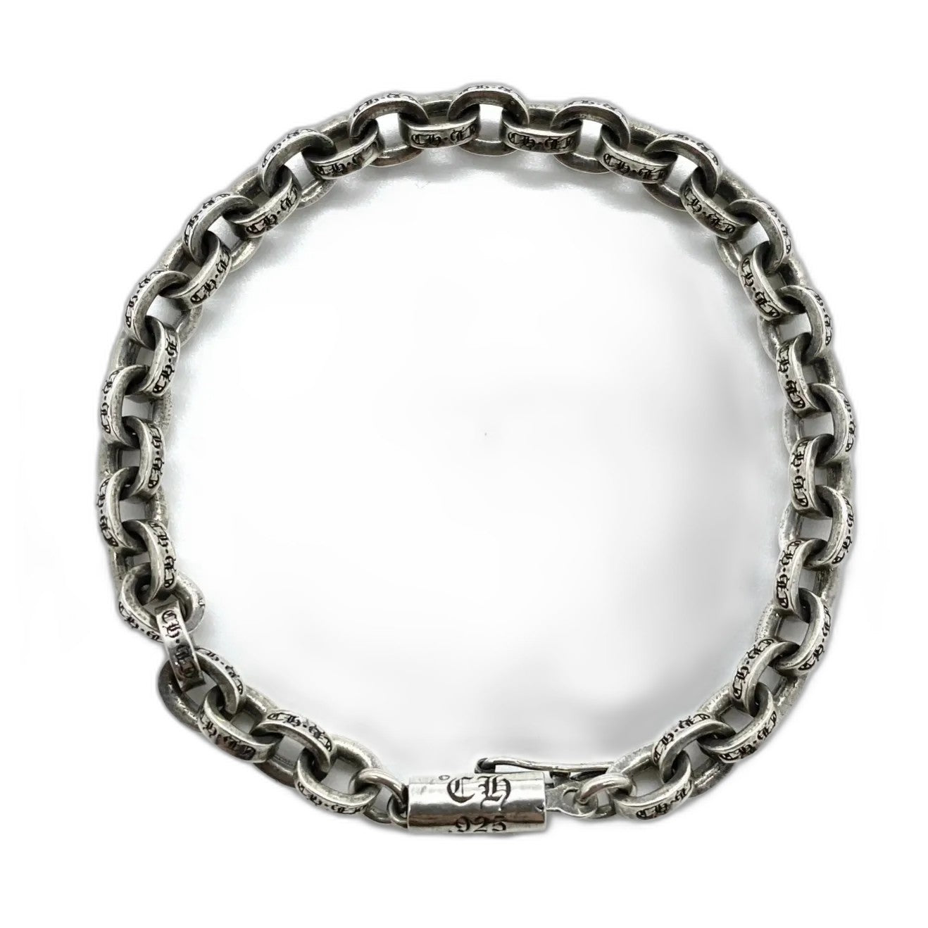 CHROME HEARTS クロムハーツ ディストレスト サークル レター ブレスレット