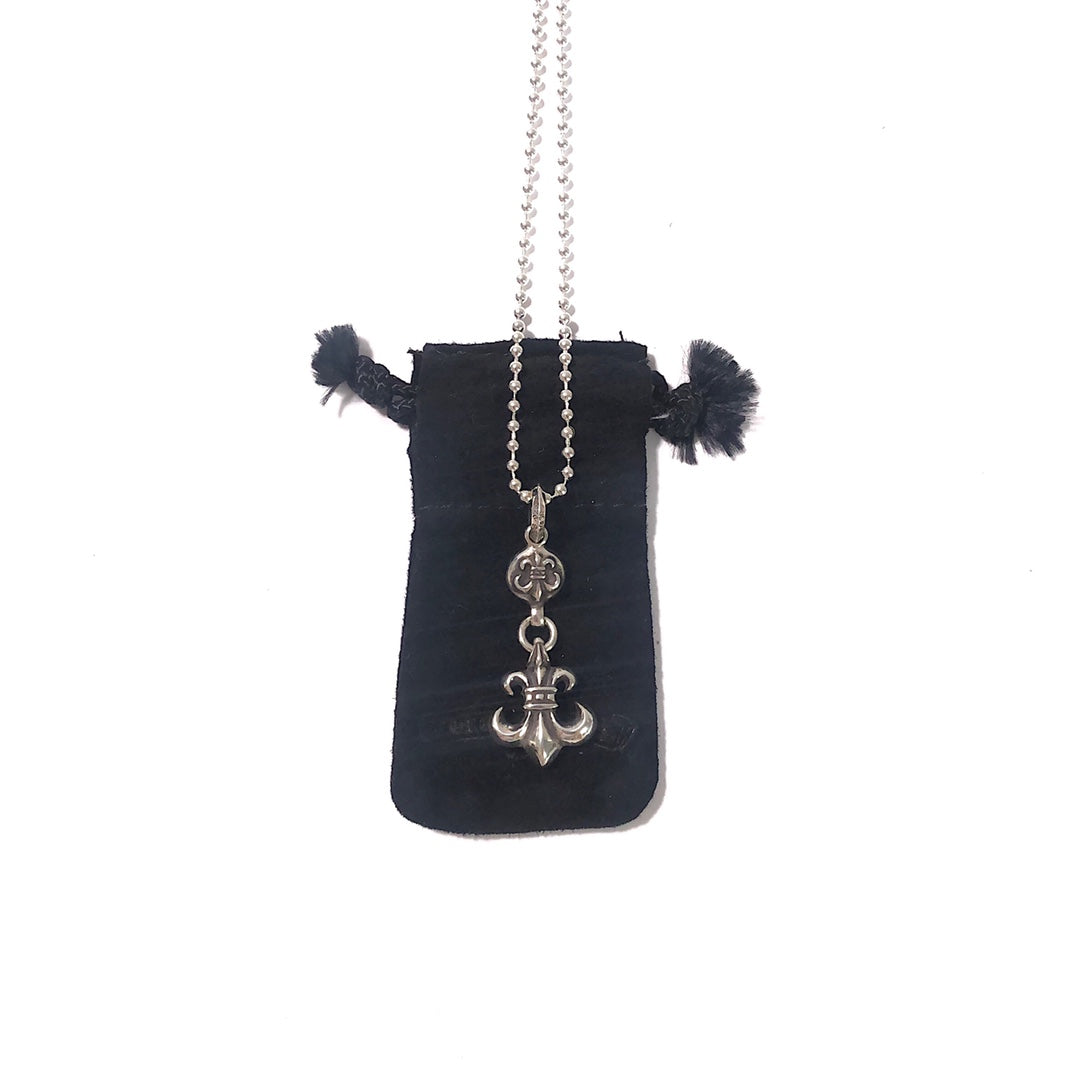 CHROME HEARTS クロムハーツ ネックレス 1ball bs fleur charm　ワン ボール ビーエス フレア チャーム