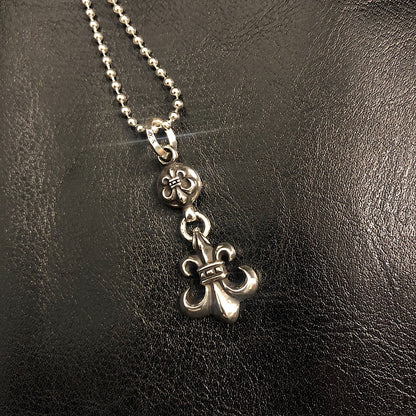 CHROME HEARTS クロムハーツ ネックレス 1ball bs fleur charm　ワン ボール ビーエス フレア チャーム