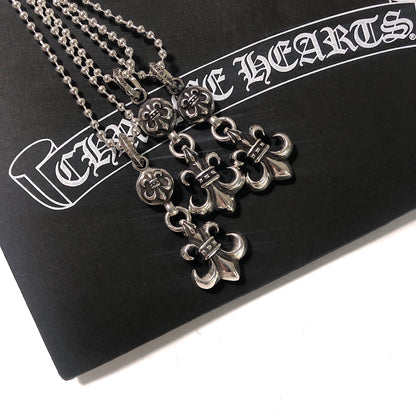 CHROME HEARTS クロムハーツ ネックレス 1ball bs fleur charm　ワン ボール ビーエス フレア チャーム