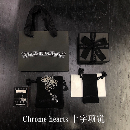 CHROME HEARTS クロムハーツ クラシックなクロスフラワーネックレス