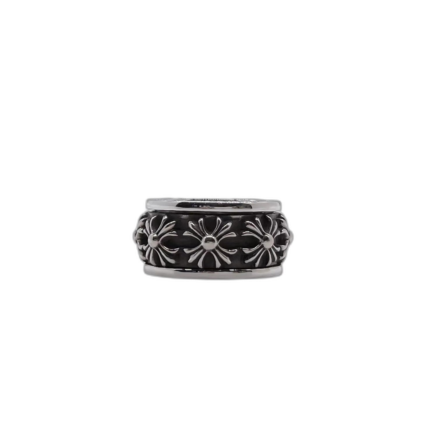CHROME HEARTS クロムハーツ クロスフラワースピンリング