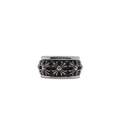 CHROME HEARTS クロムハーツ クロスフラワースピンリング