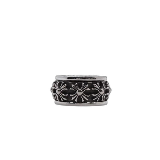 CHROME HEARTS クロムハーツ クロスフラワースピンリング
