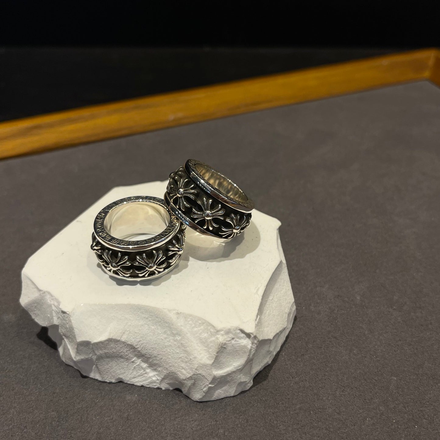 CHROME HEARTS クロムハーツ クロスフラワースピンリング