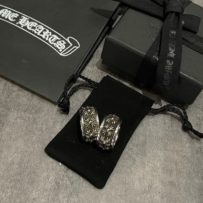 CHROME HEARTS クロムハーツ クロスフラワースピンリング