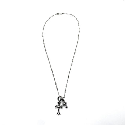 CHROME HEARTS クロムハーツ レターリングクロスネックレス