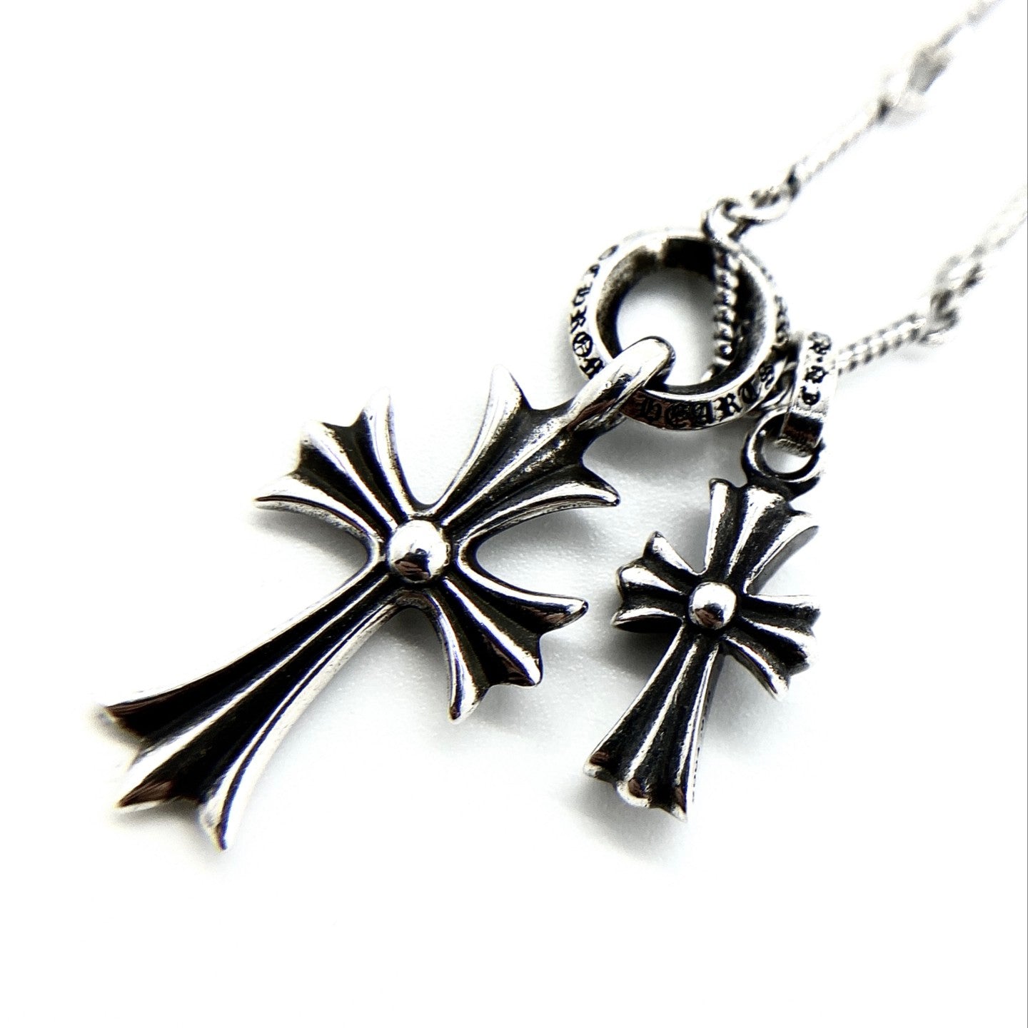 CHROME HEARTS クロムハーツ レターリングクロスネックレス