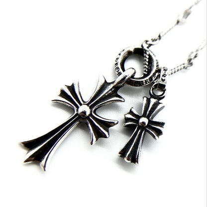 CHROME HEARTS クロムハーツ レターリングクロスネックレス