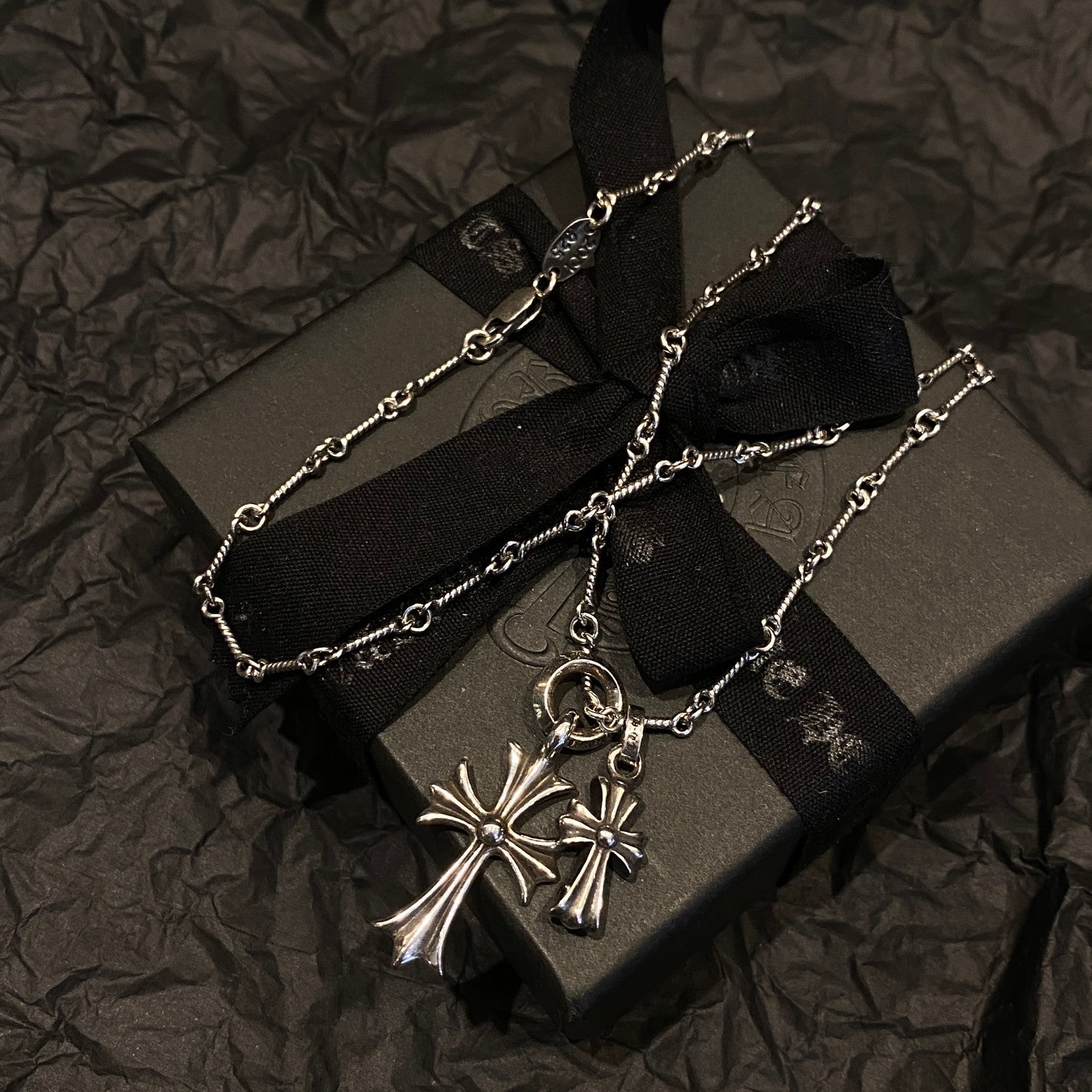 CHROME HEARTS クロムハーツ レターリングクロスネックレス