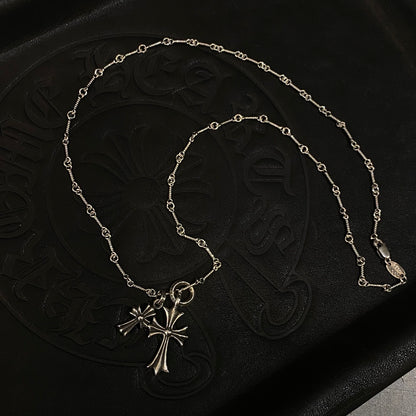 CHROME HEARTS クロムハーツ レターリングクロスネックレス