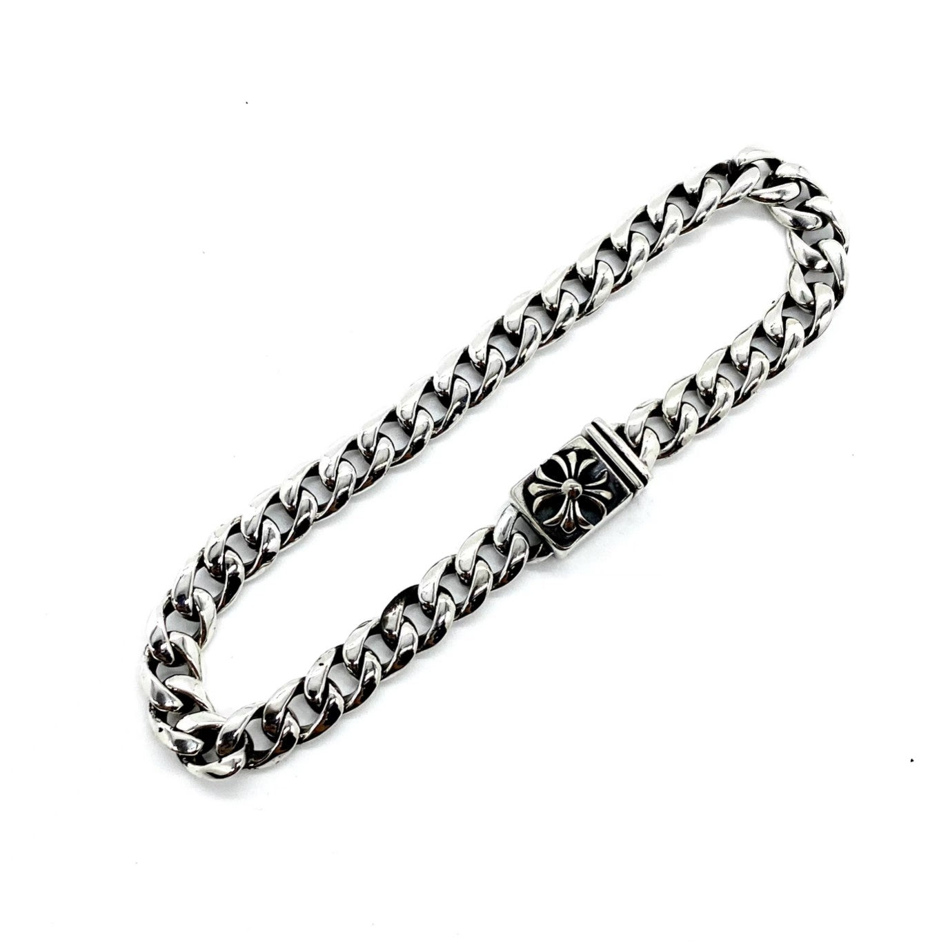 CHROME HEARTS クロムハーツ スモールクロスフラワーバックルブレスレット