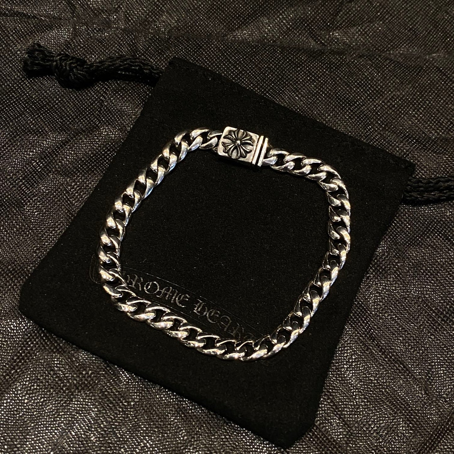 CHROME HEARTS クロムハーツ スモールクロスフラワーバックルブレスレット