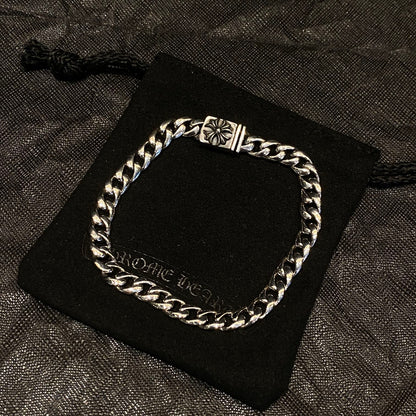 CHROME HEARTS クロムハーツ スモールクロスフラワーバックルブレスレット