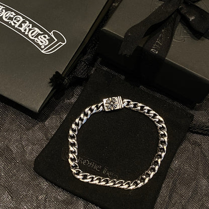 CHROME HEARTS クロムハーツ スモールクロスフラワーバックルブレスレット
