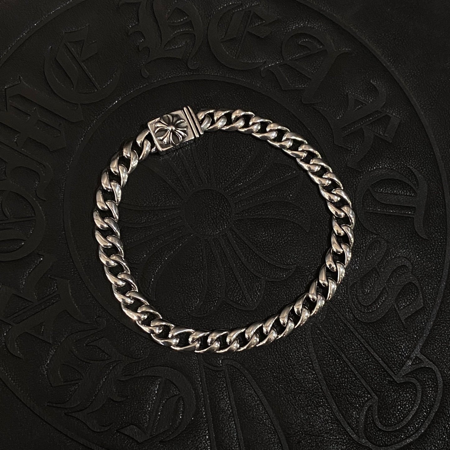 CHROME HEARTS クロムハーツ スモールクロスフラワーバックルブレスレット