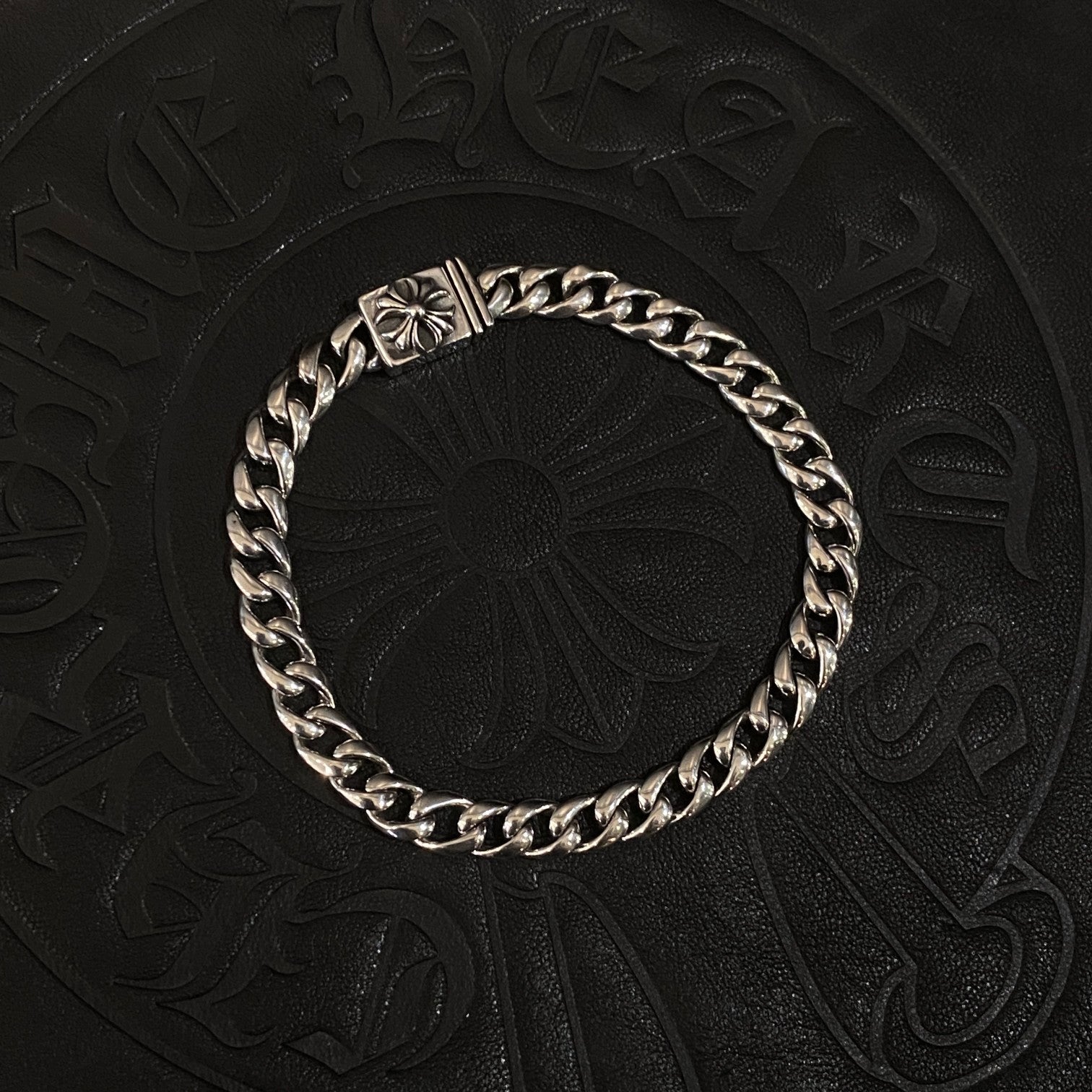 CHROME HEARTS クロムハーツ スモールクロスフラワーバックルブレスレット