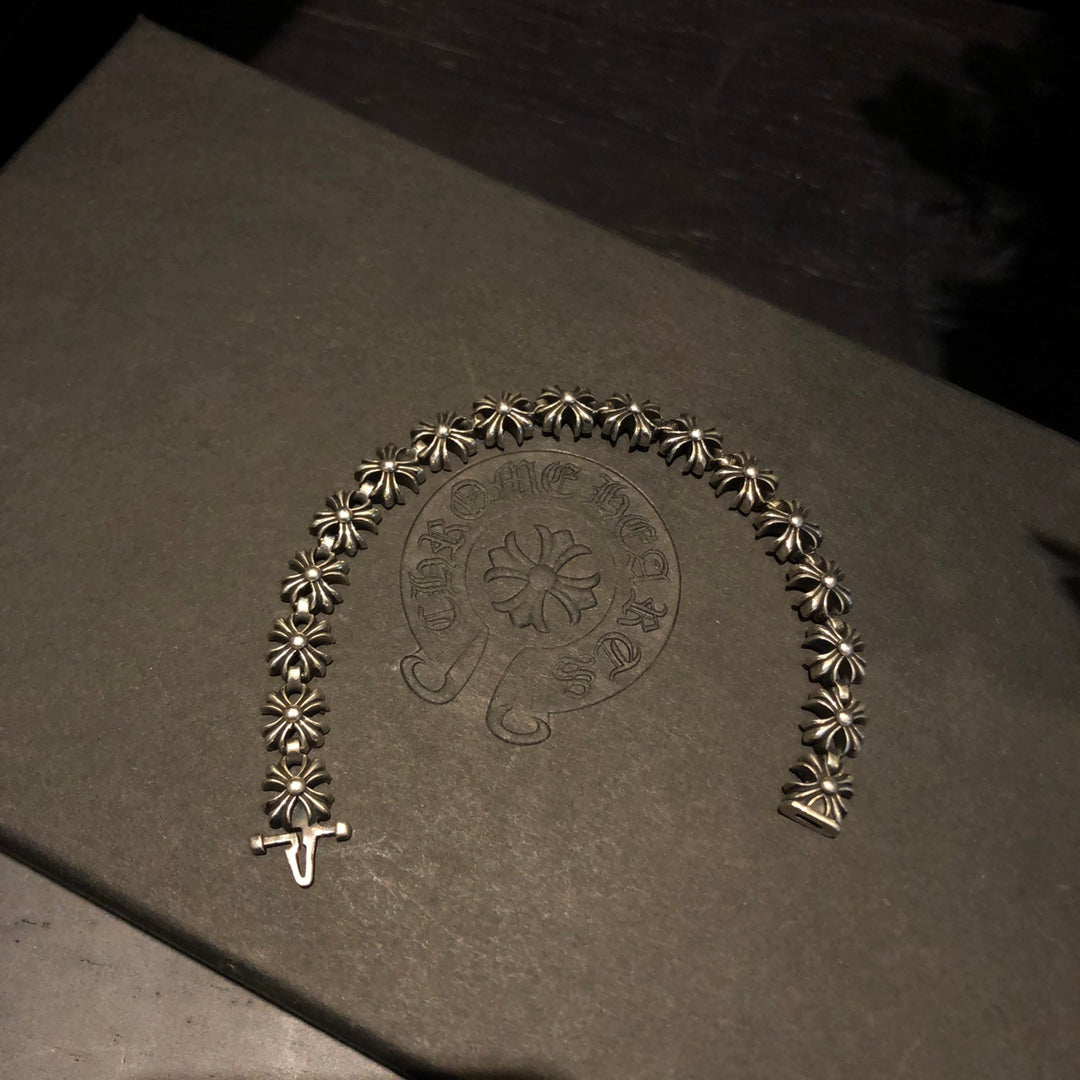 CHROME HEARTS クロムハーツ サイドクロスフラワーブレスレット