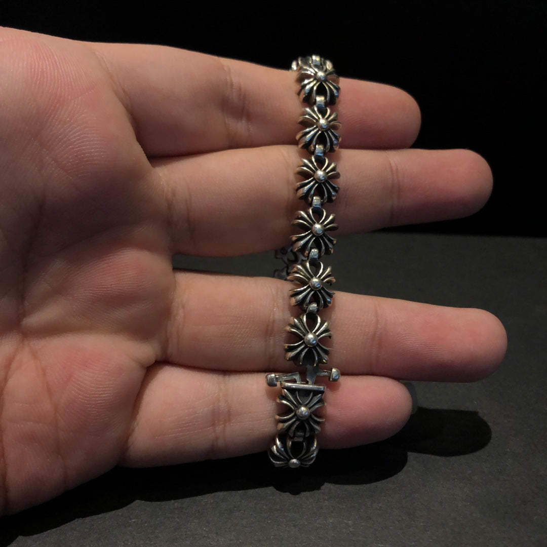 CHROME HEARTS クロムハーツ サイドクロスフラワーブレスレット