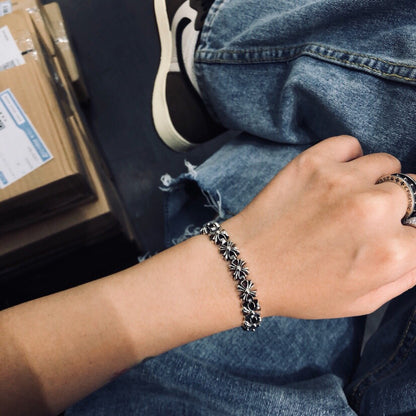 CHROME HEARTS クロムハーツ サイドクロスフラワーブレスレット
